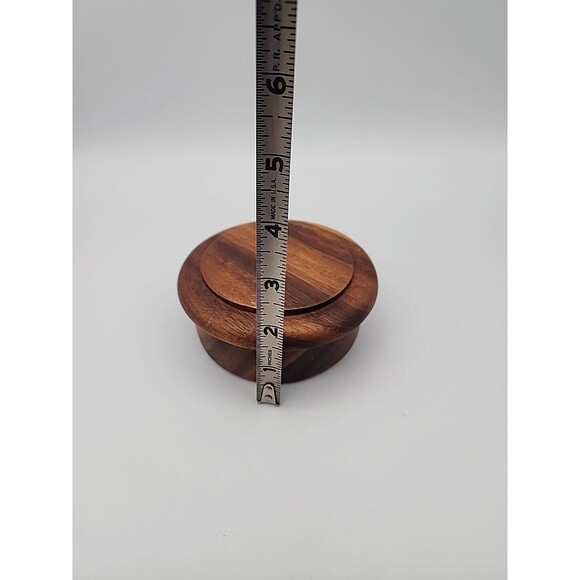 Vintage Monkeypod Covered Bowl Serving or Trinket Dish Phillipines 2 Piece - Picture 8 of 12